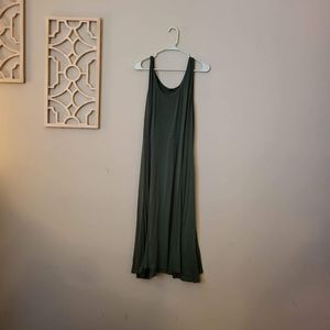 Forest Green Sleeveless Tank Dress